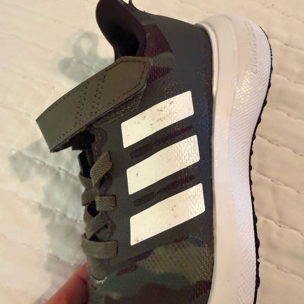 Size 13 Kids Adidas Camo Sneakers - Picture 3 of 5